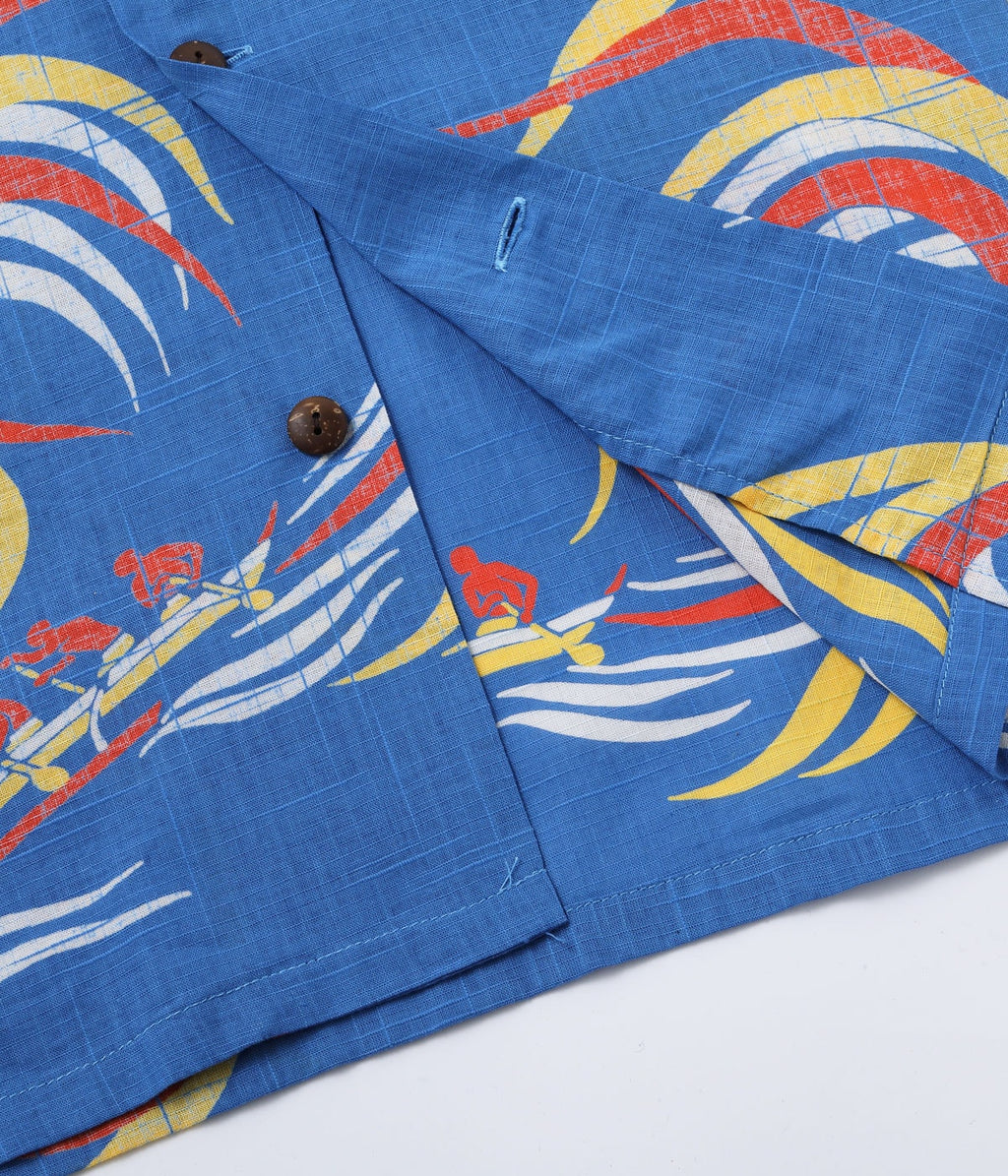 Cotton Linen Slubyarn Hawaiian Shirt “Hawaiian Paddle”
