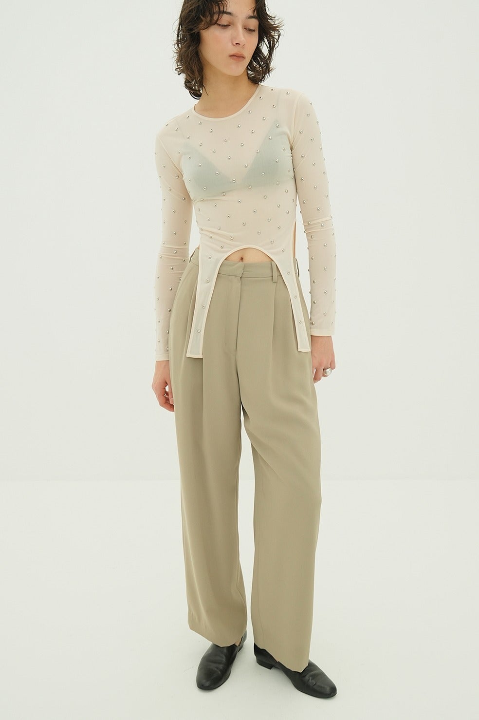 BASIC TUCK PANTS