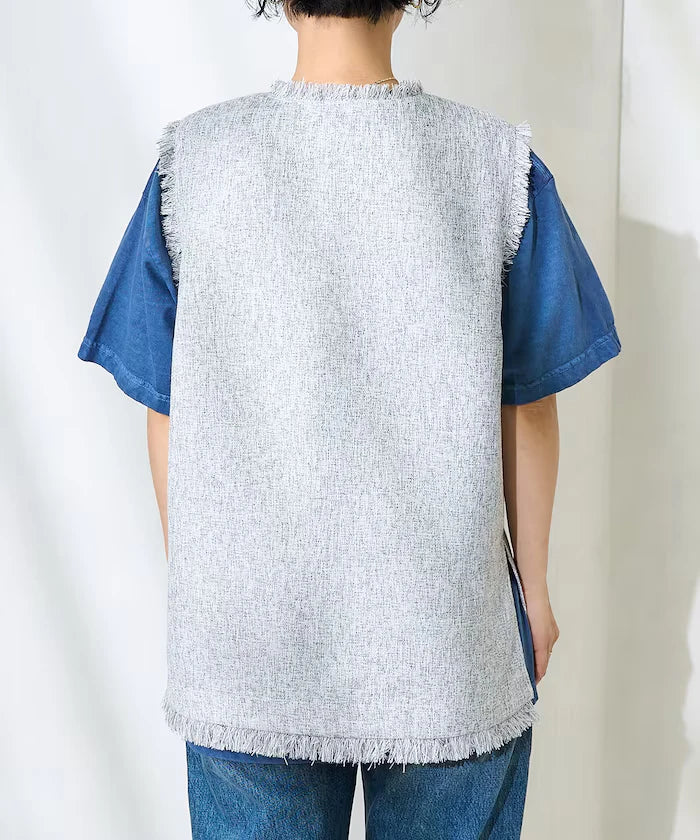 V-Neck Summer Tweed Vest