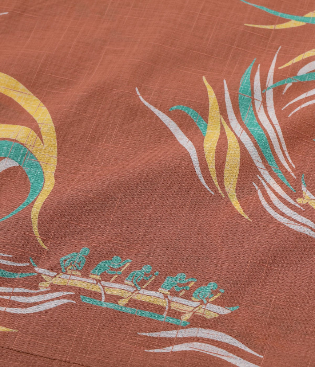 Cotton Linen Slubyarn Hawaiian Shirt “Hawaiian Paddle”