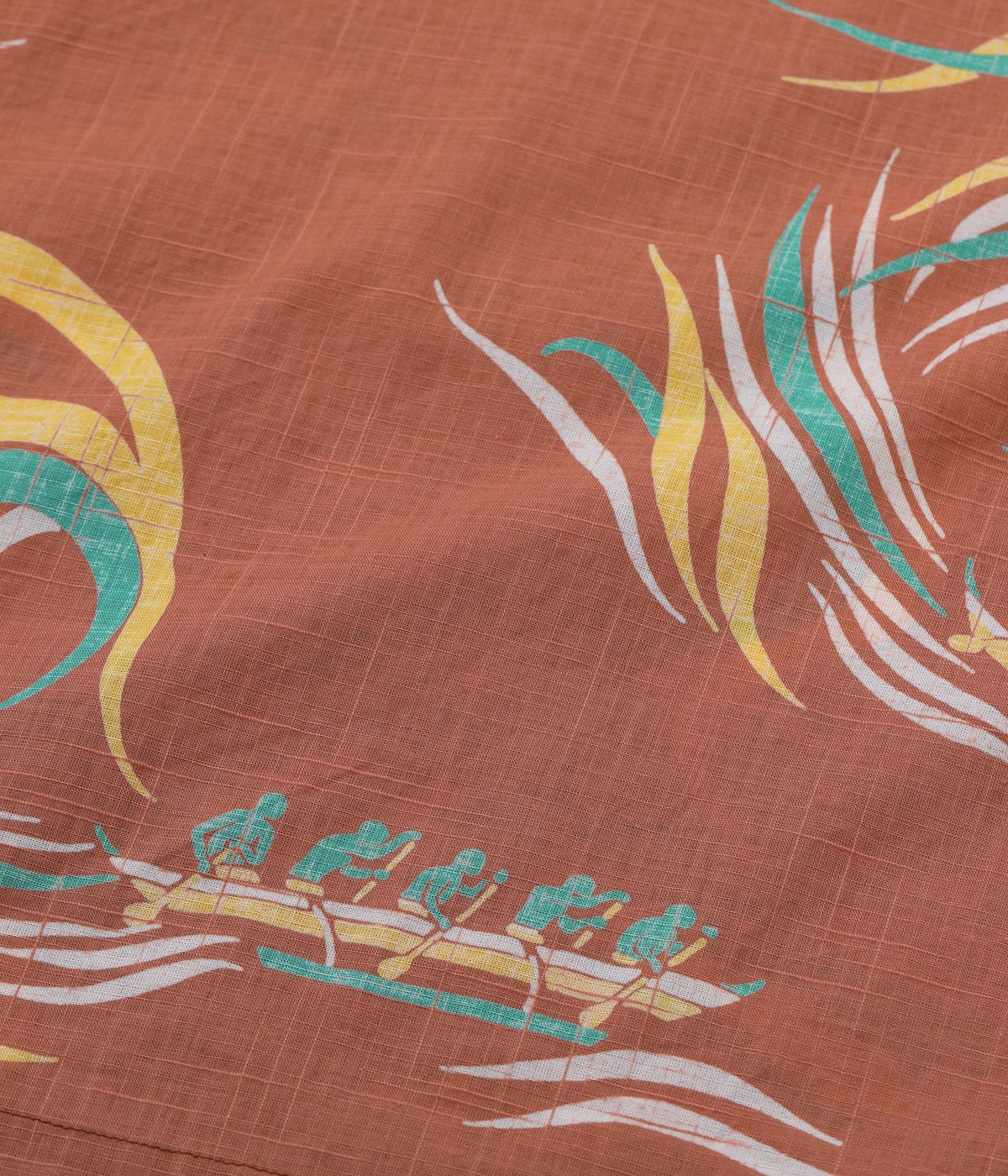 Cotton Linen Slubyarn Hawaiian Shirt “Hawaiian Paddle”