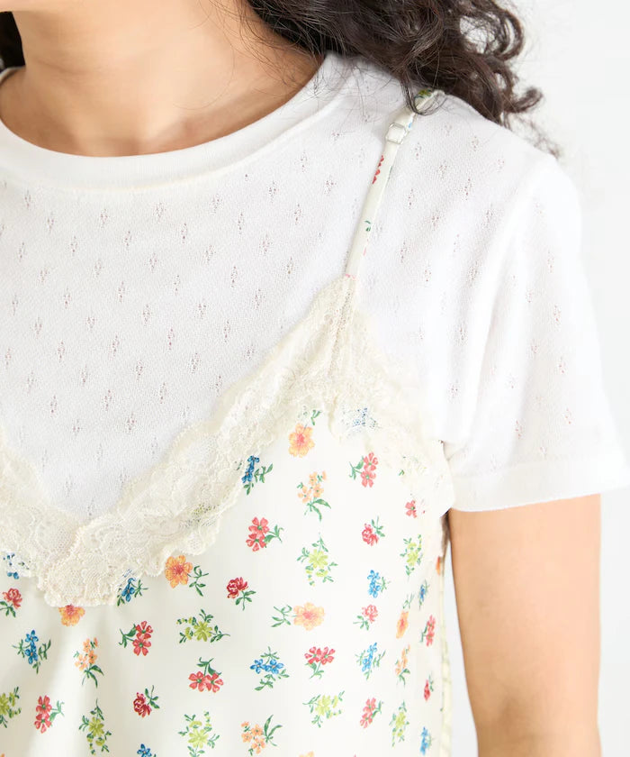 2WAY Floral Satin Camisole