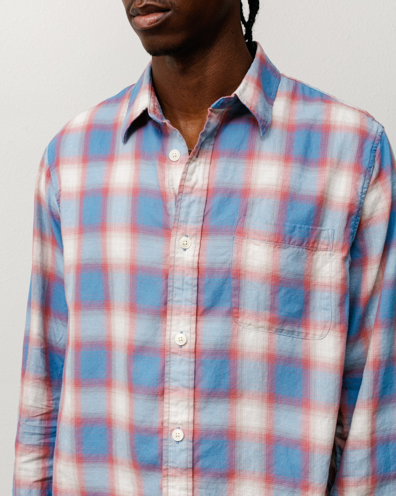 BEACH OMBRE PLAID SHIRT