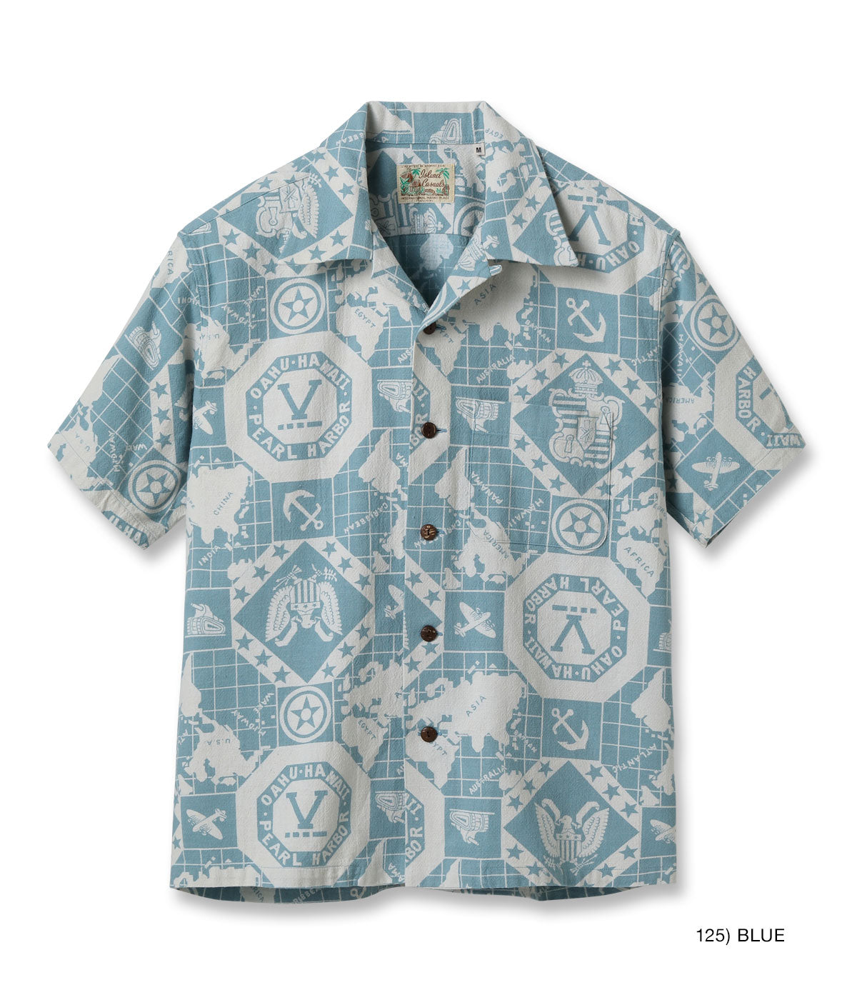 COTTON CANVAS OPEN SHIRT “PEARL HARBOR HAWAII”