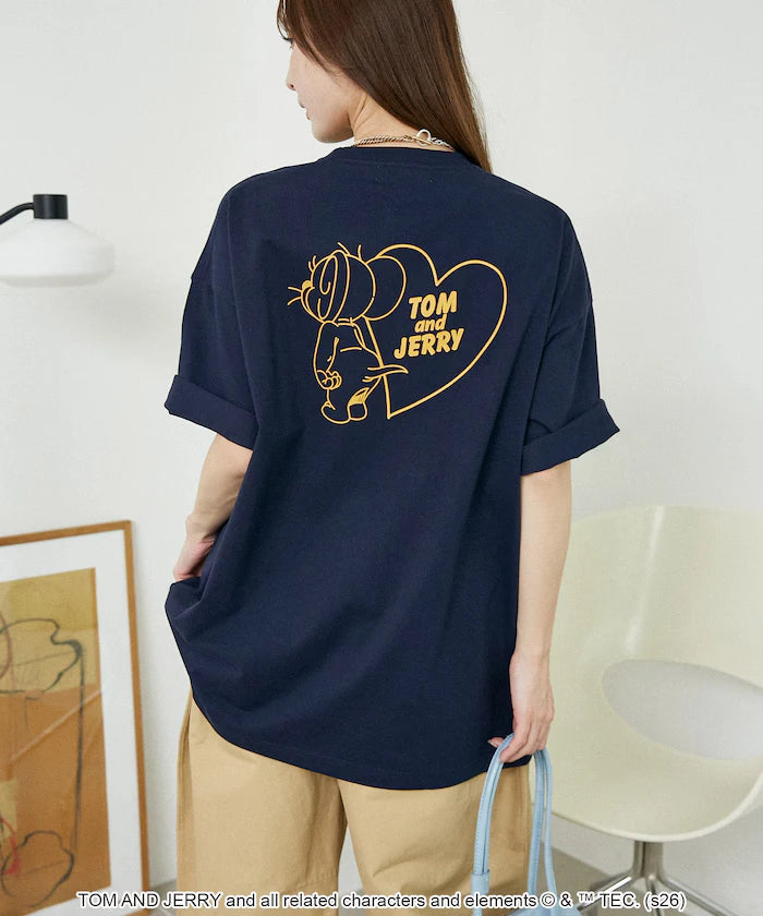 <Functional Material> TOM AND JERRY Heart Graphic T-Shirt Limited Edition