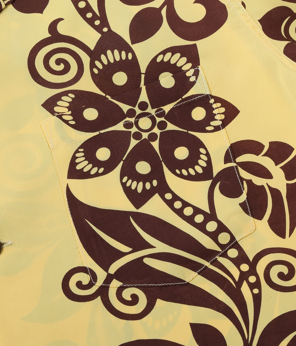 Rayon Hawaiian Shirt Pictograph Flower