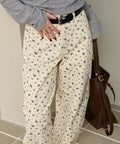 Floral Print Curved Pants Limited Edition