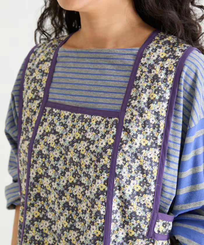 Floral Pattern Apron Style Dress