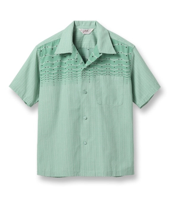 COTTON TYPEWRITER OPEN SHIRT “ZIG ZAG”