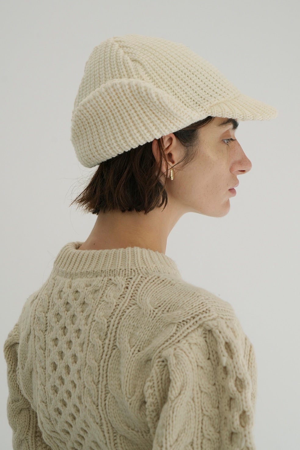 KIJIMA TAKAYUKI &times;CLANE WOOL KNIT EAR CAP