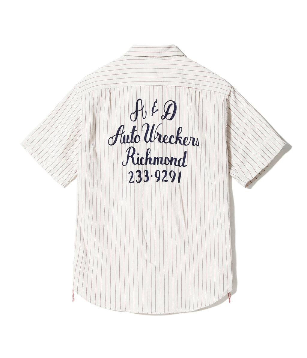 Coke Stripe Work Shirt With Embroidered