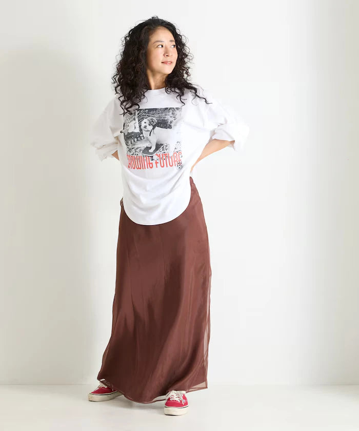 Organza Satin Flare Skirt