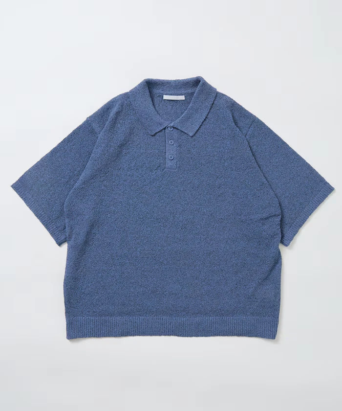 Dry Touch Boucle Yarn Knit Polo Shirt