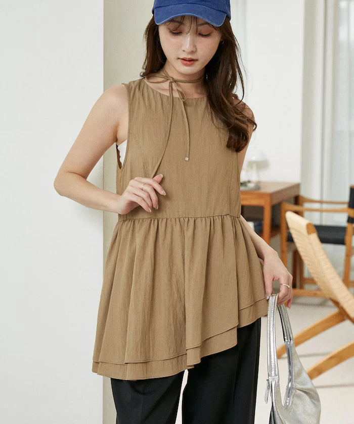 Nylon Washer Asymmetrical Blouse Limited Edition