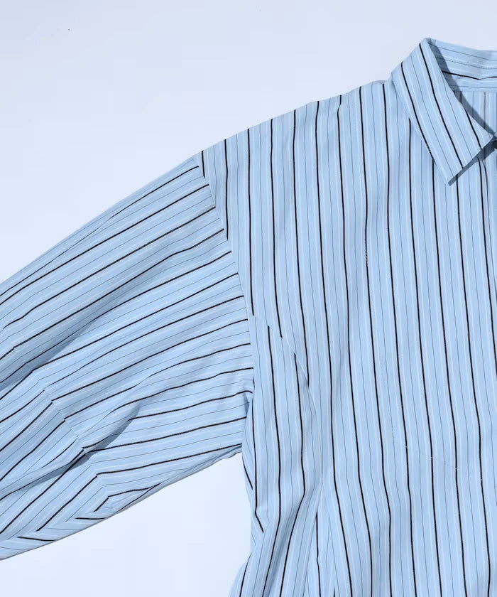 Flare Silhouette Skipper Balloon Sleeve Shirt