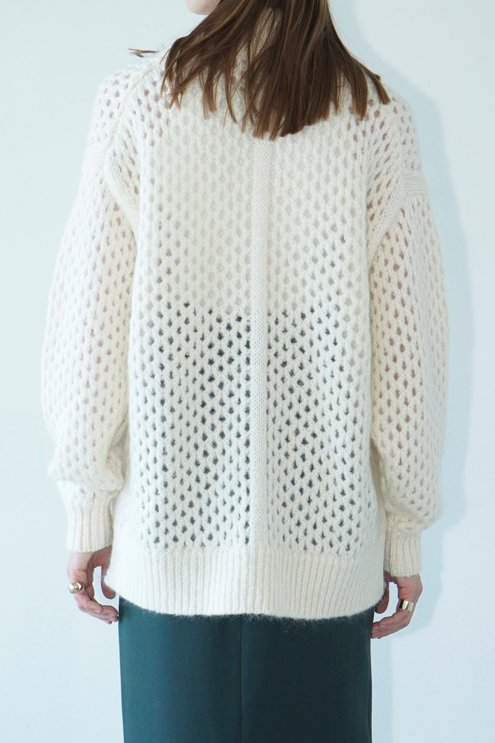 DOT MESH MOHAIR OVER KNIT TOPS