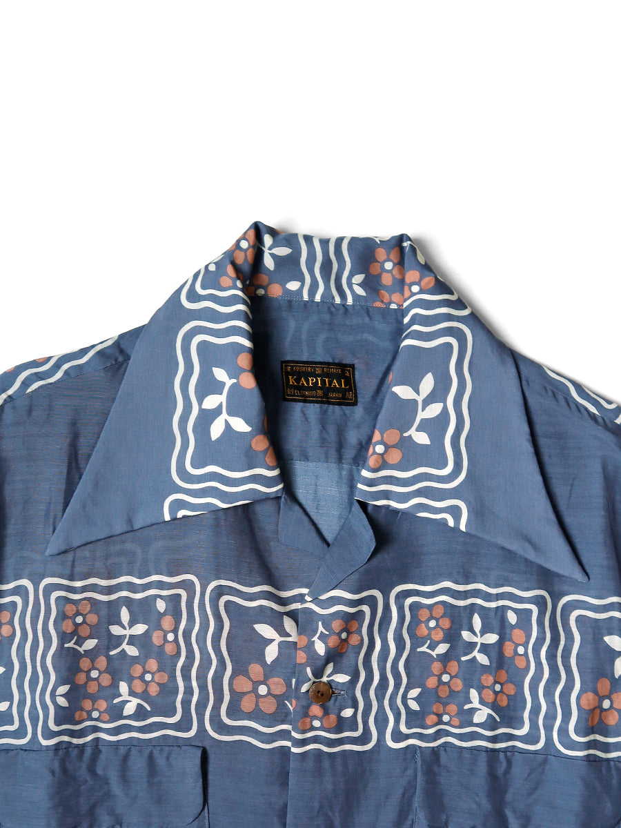 Silk Rayon COOKIE Pattern Langle Color Aloha Shirt
