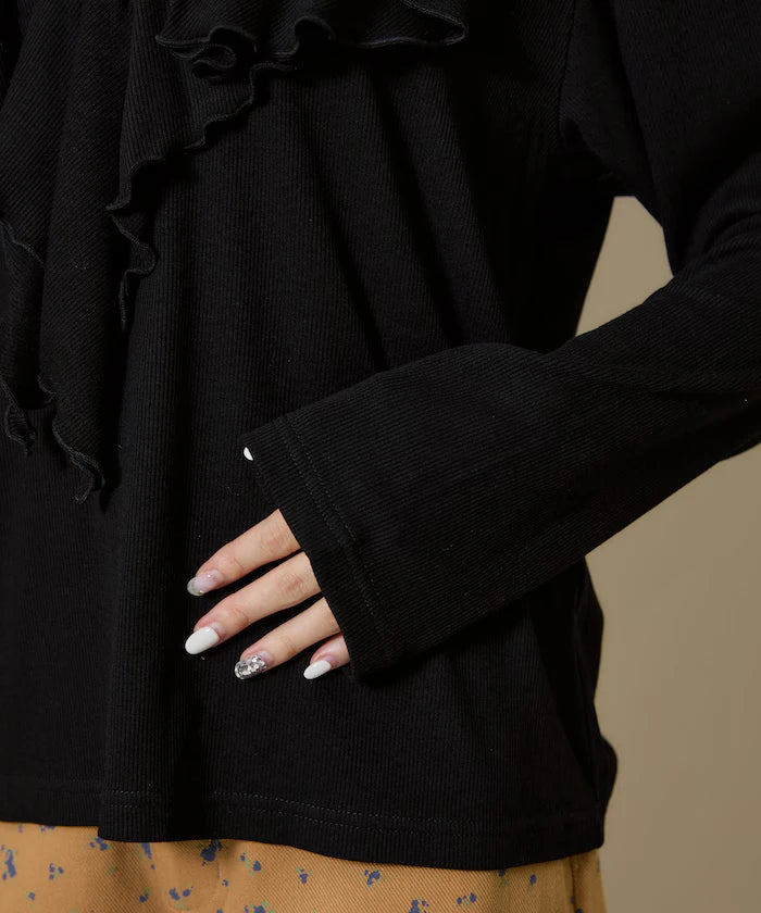 Collar Frill Ribbed Cut Sew Limited Edition