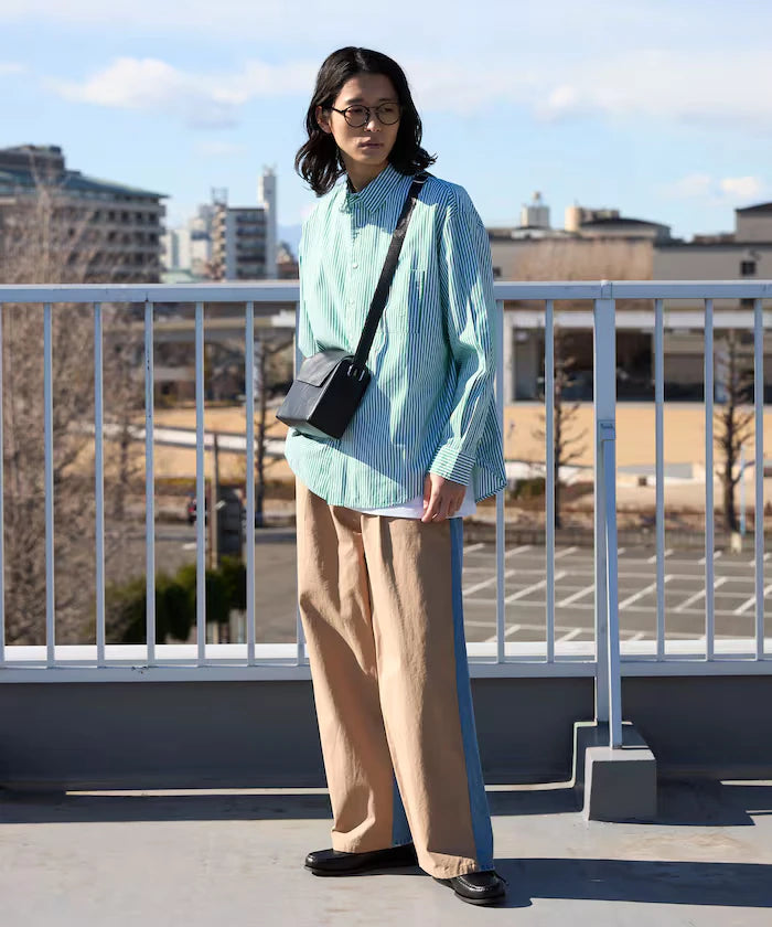 <New Color Added> Relaxed Fit Broad Shirt / Regular Collar / Long Sleeve
