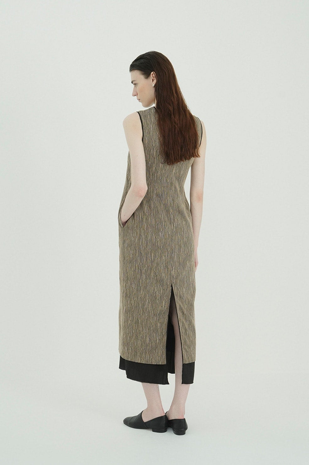 CREPE JACQUARD STRAIGHT ONEPIECE