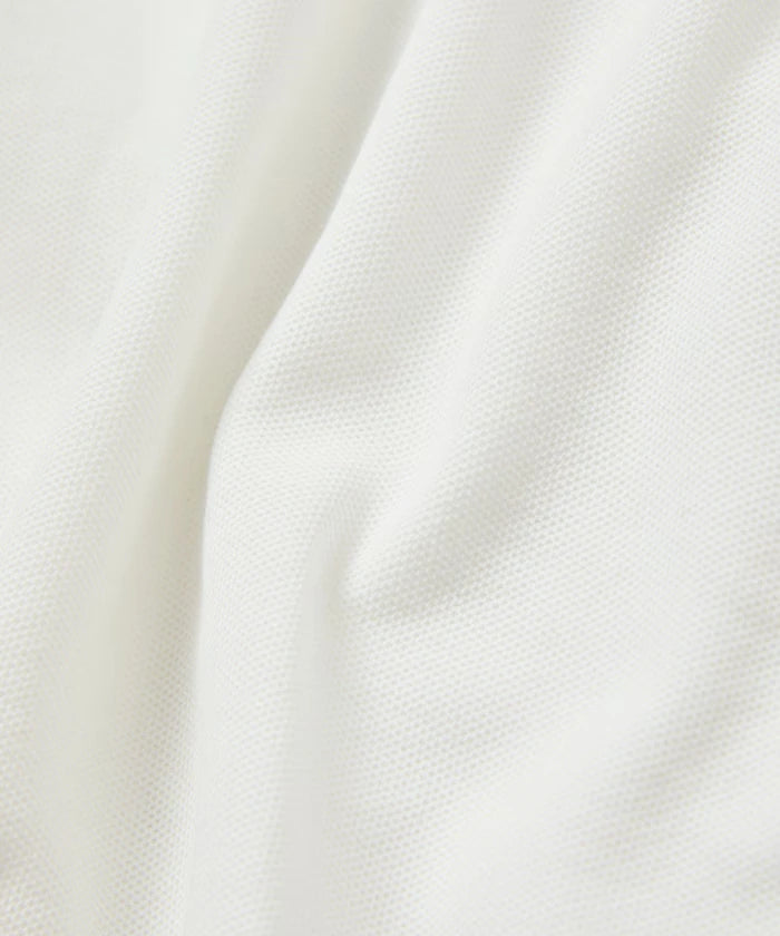 One Point Embroidered Pique Skipper Polo Shirt