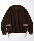 <New Color Added> Side Pocket Spindle Cardboard Crew Neck Sweatshirt