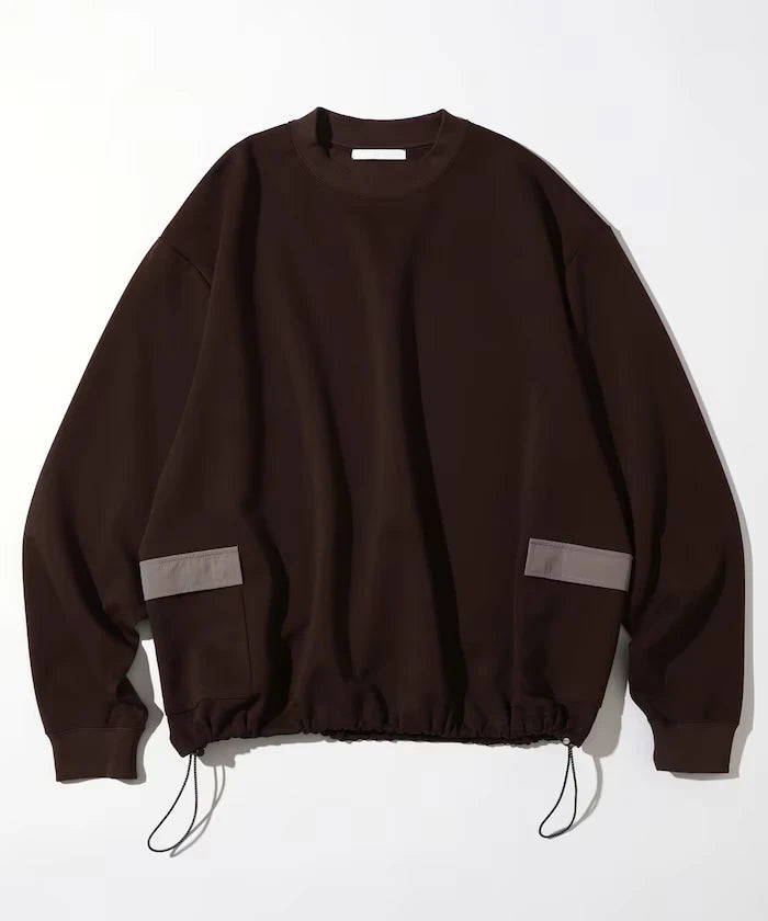 <New Color Added> Side Pocket Spindle Cardboard Crew Neck Sweatshirt