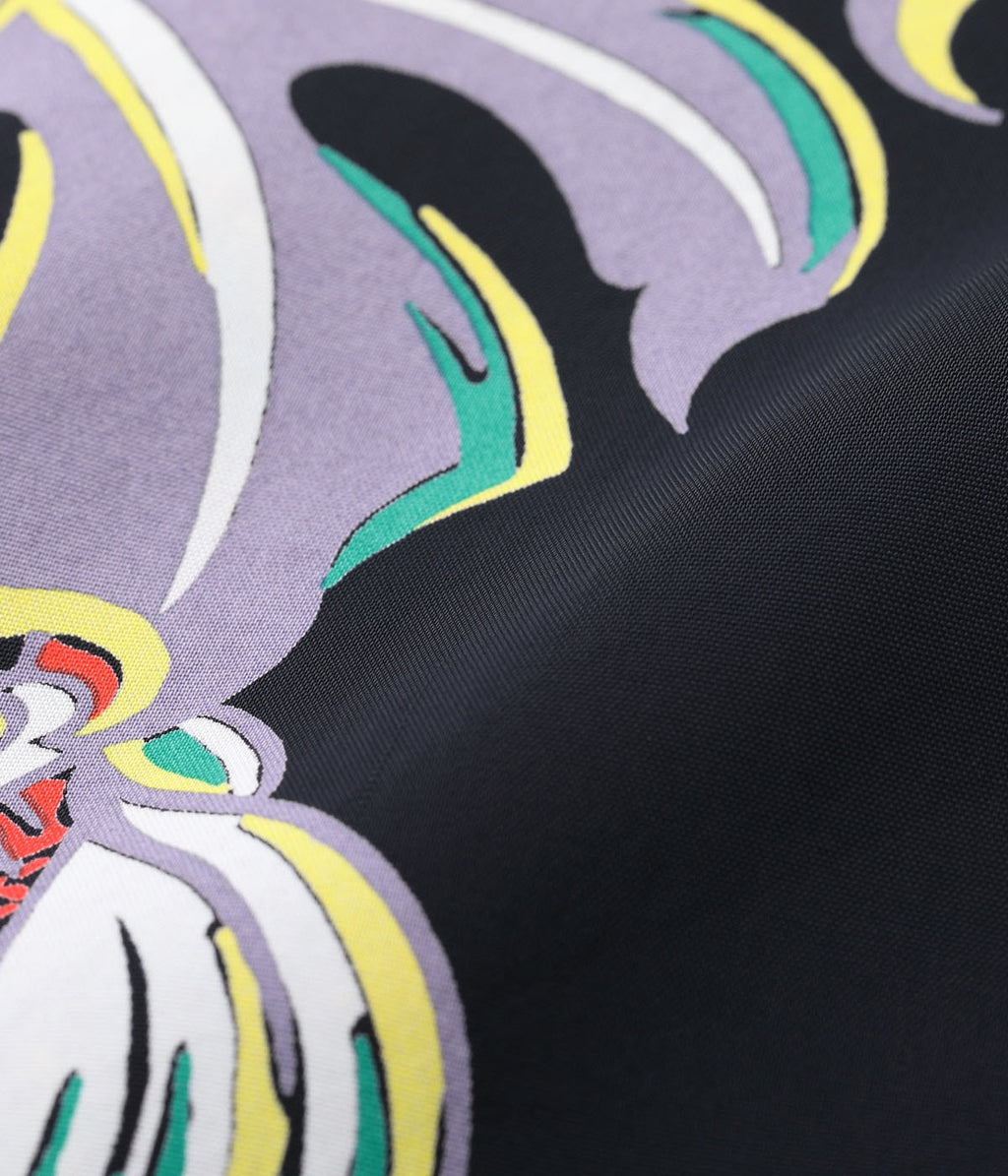 Rayon Hawaiian Shirt Monstera Border
