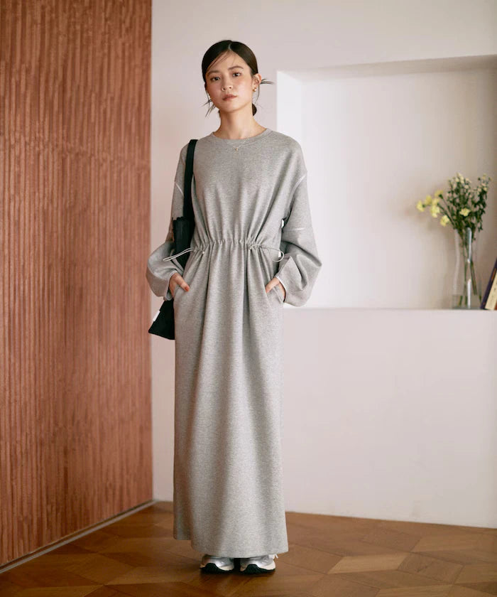 Cocoon Sleeve Damboru Sweat One-Piece / Spindle