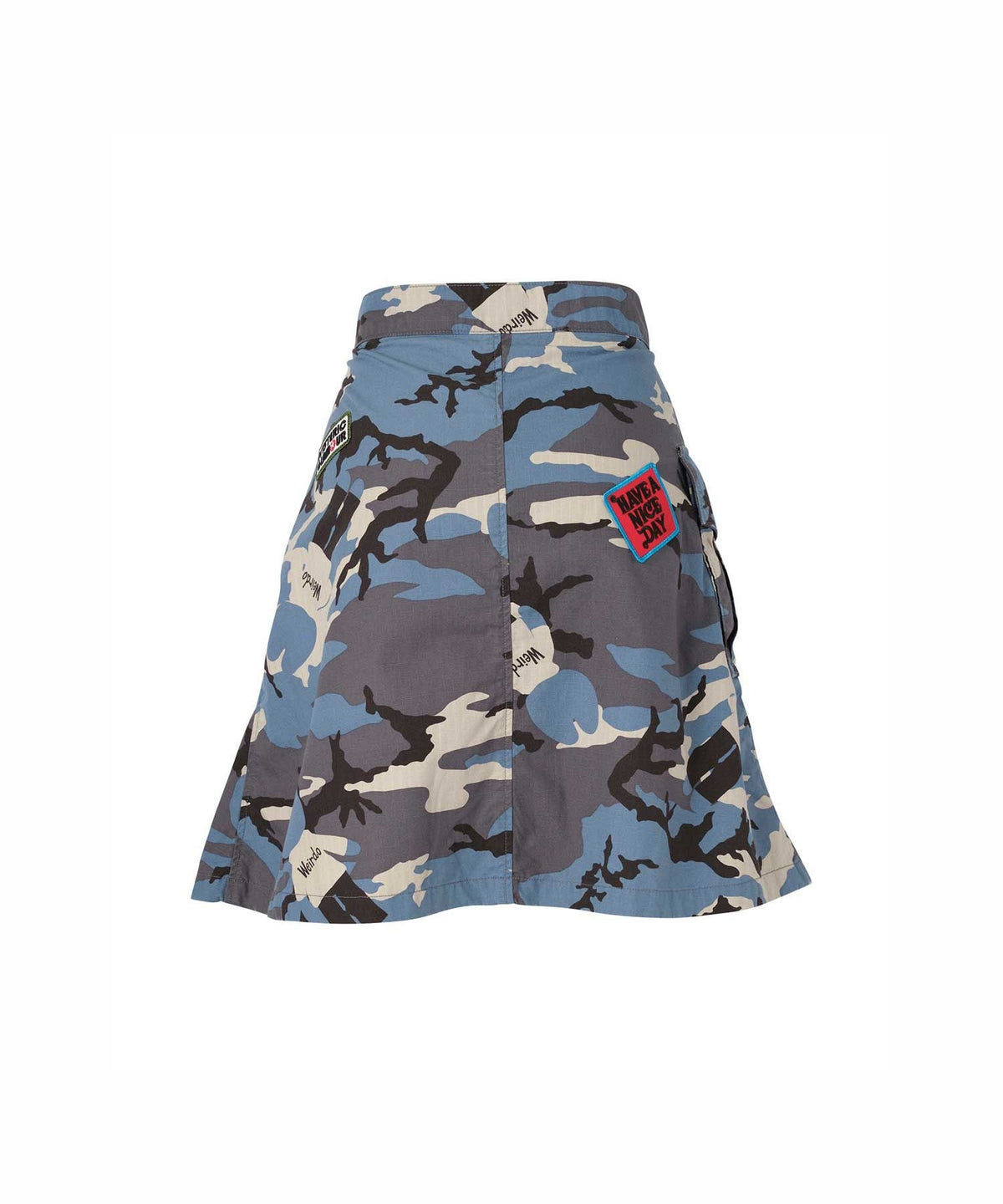 Military Pleated Wrap Skirt