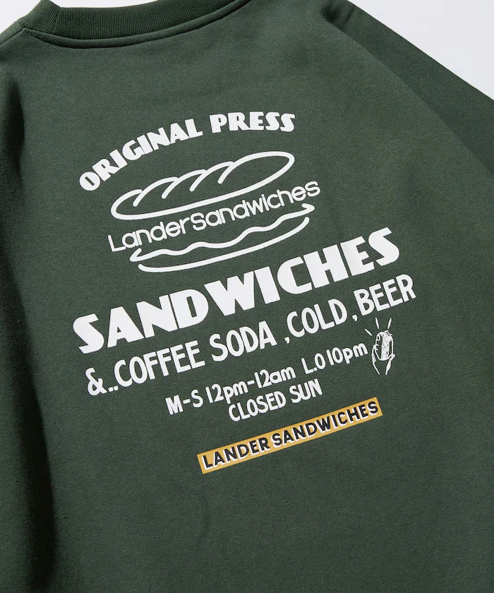 LANDER SANDWICHES×FREAK'S STORE/ Lander Limited Edition Big Silhouette Back Print Crewneck Sweat 【Limited Release】