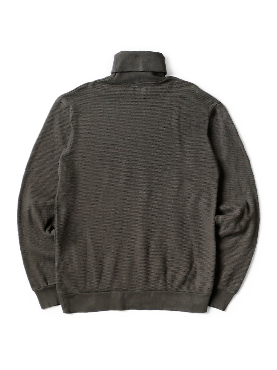 Waffle Jersey High Neck Long T (PEACE Embroidery)