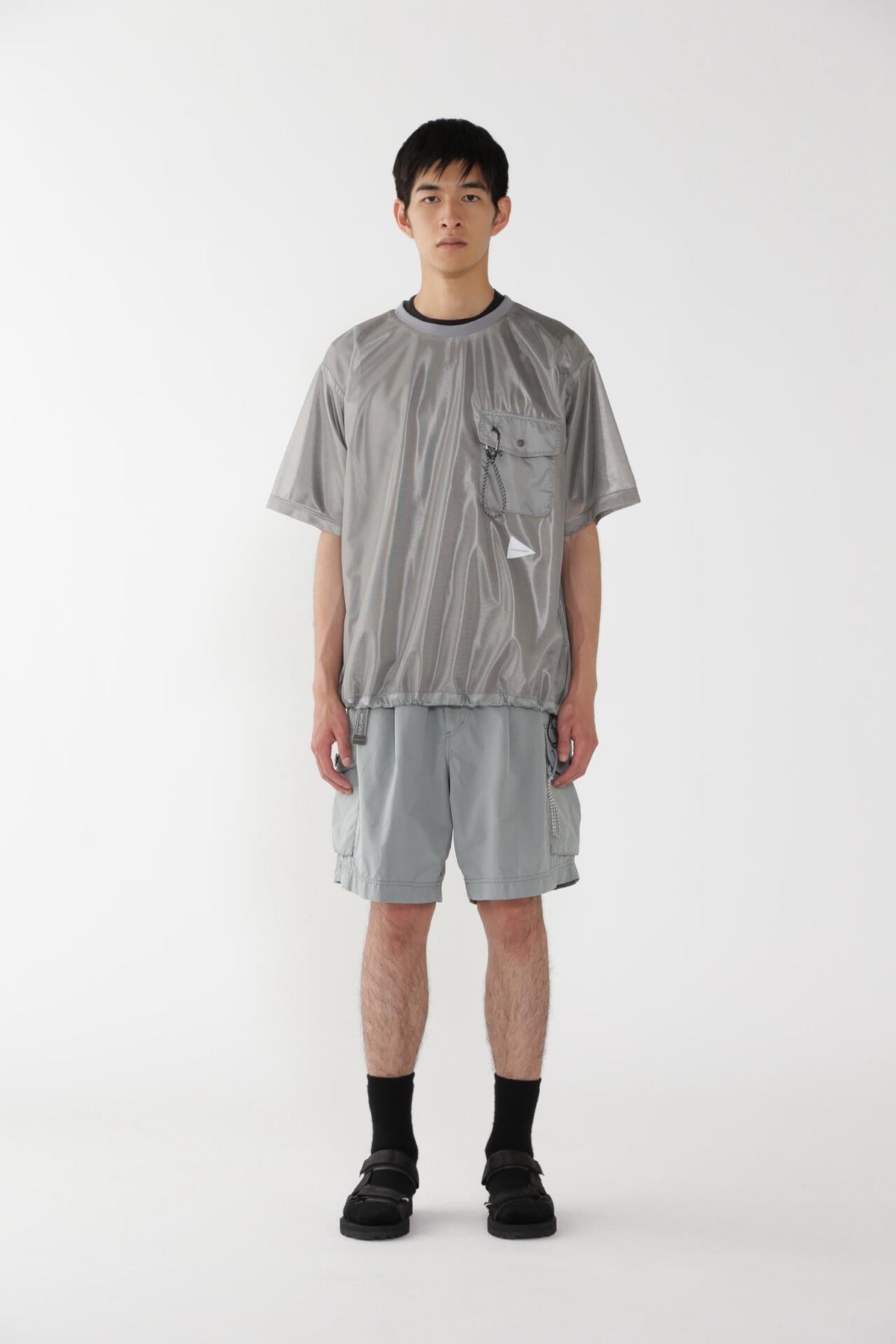 oversized cargo short pants (M)