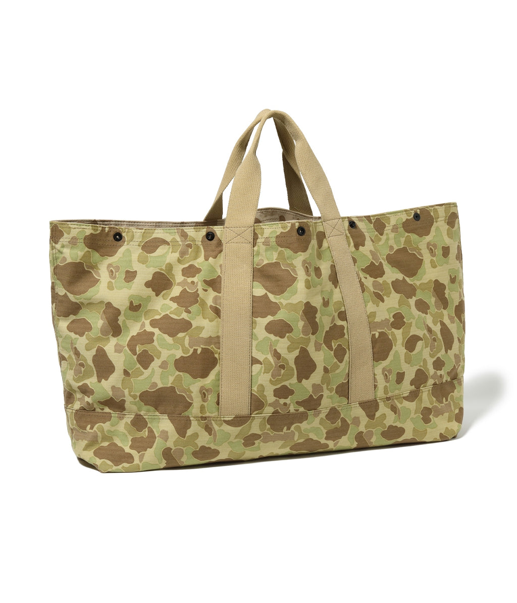 HERRINGBONE TWILL, CAMOUFLAGE REVERSIBLE BAG SEABEES STENCIL