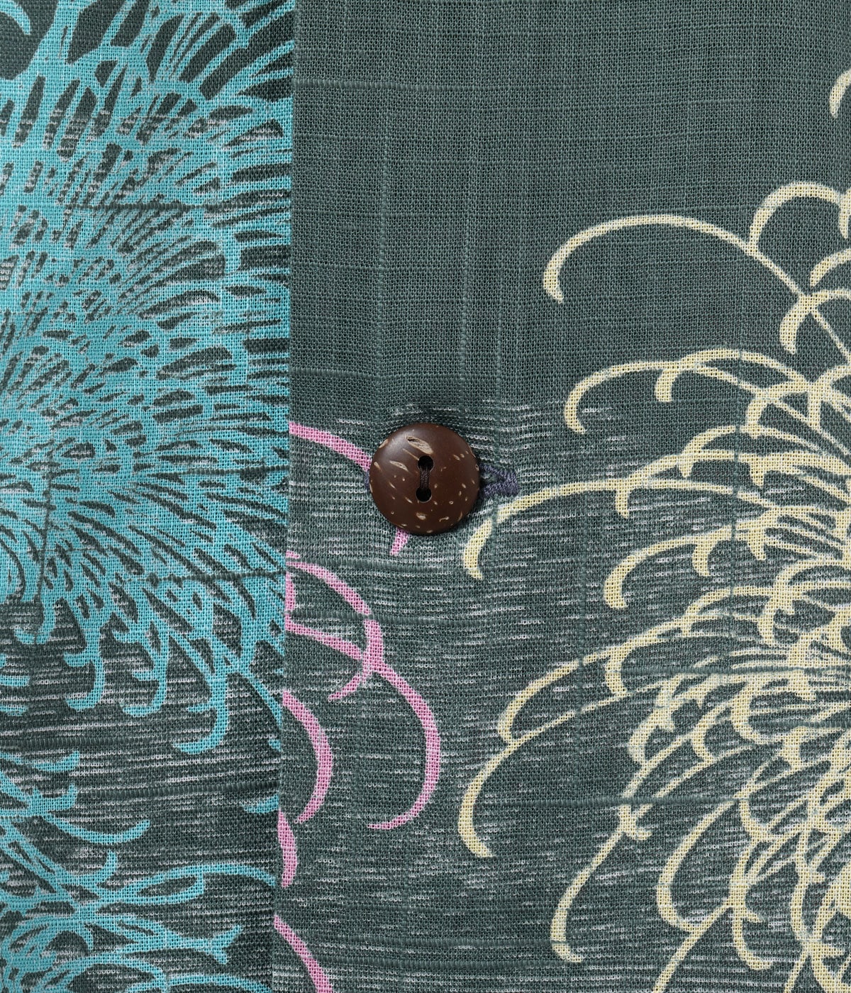 Cotton Linen Slubyarn Hawaiian Shirt 'Chrysanthemum'