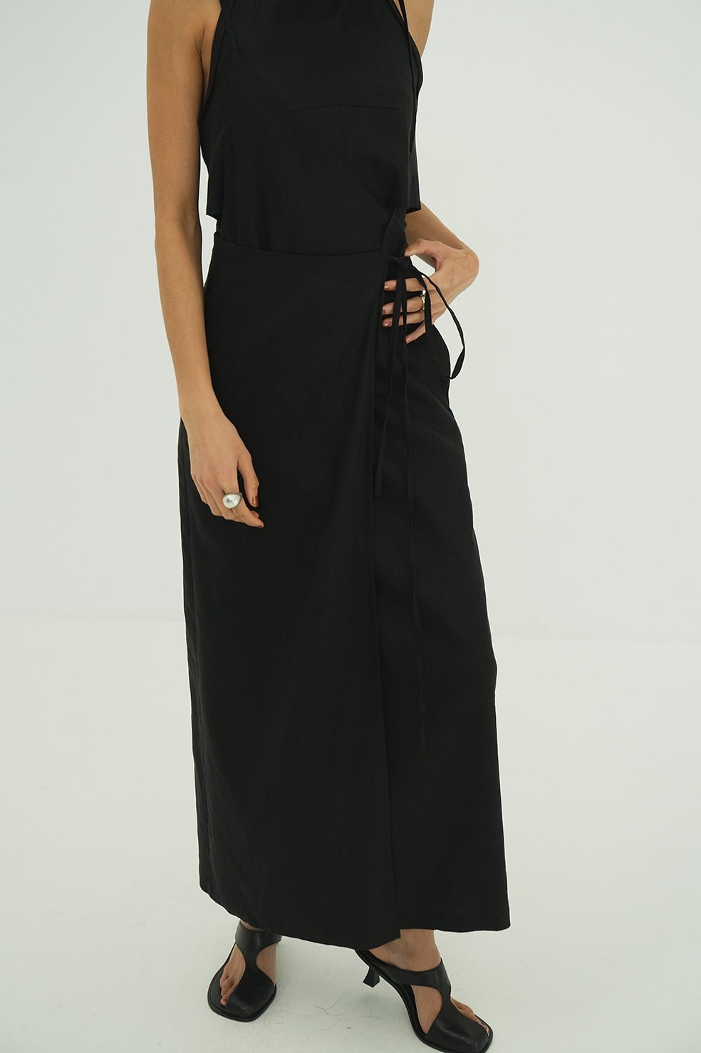 DRAPE WRAP CAMI SKIRT