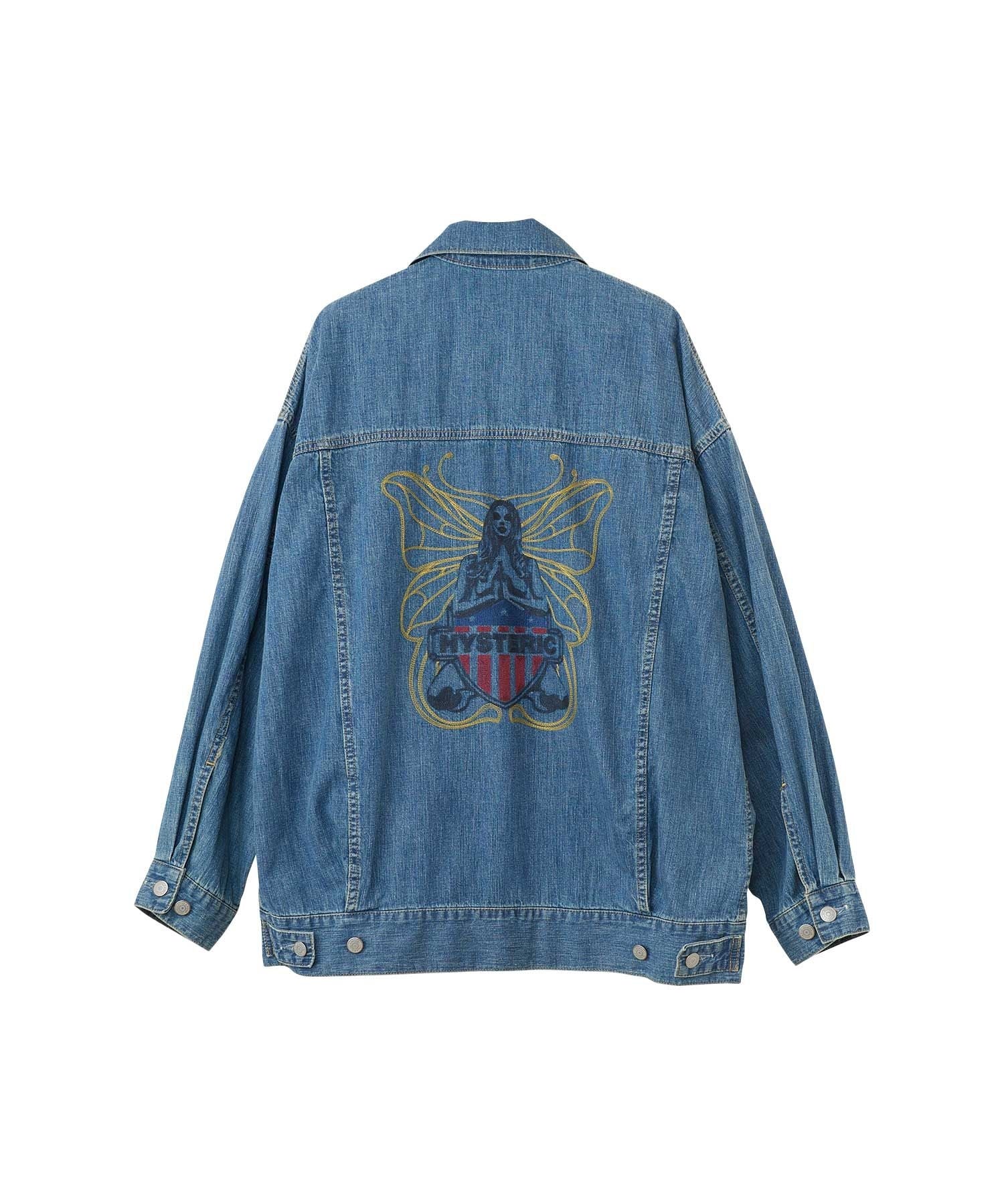 LEVITATED GIRL Embroidered Over Denim Jacket