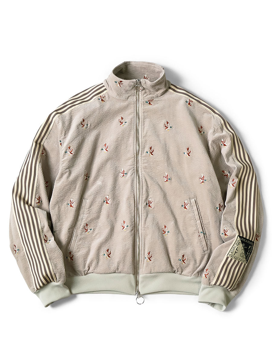 11W Stretch Corduroy Duck Embroidery Track JKT（...