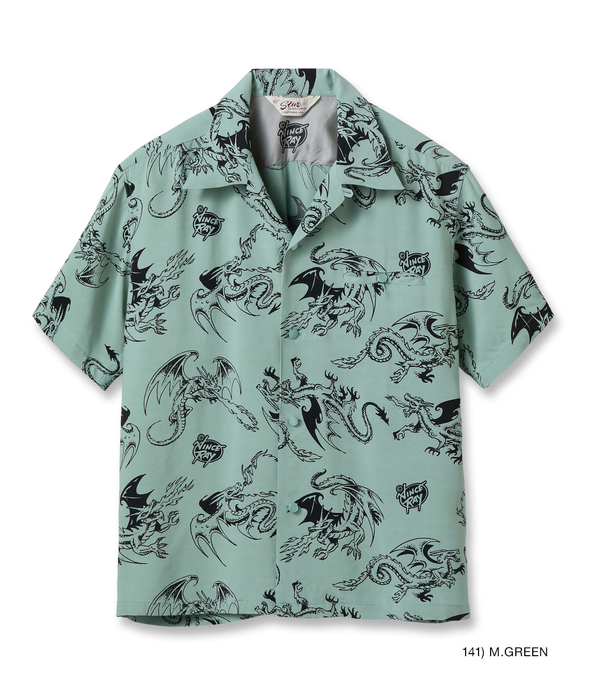 HIGH DENSITY RAYON OPEN SHIRT “RETURN OF THE DRAGON” by VINCE RAY