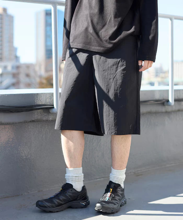 Nylon Sleek Water Length Baggy Shorts