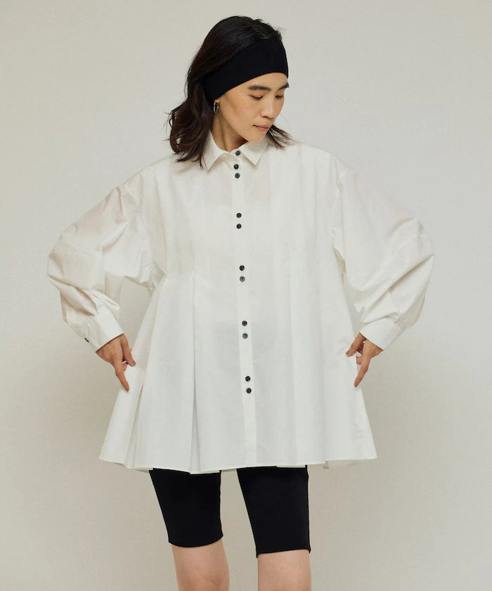 Box Stack Balloon Sleeve Long Sleeve Shirt