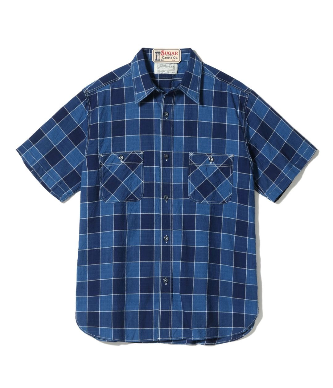 FICTION ROMANCE 5oz. INDIGO CHECK WORK SHIRT