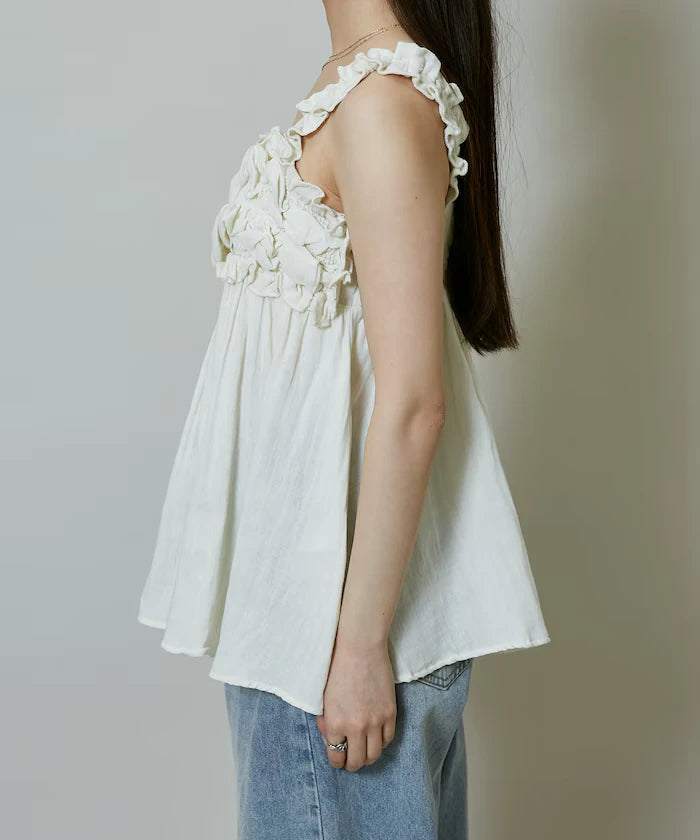 Double Gauze Gathered Camisole Blouse Limited Edition