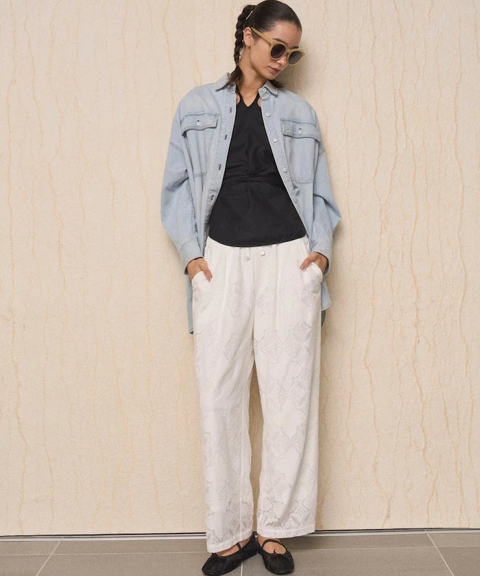 Panel Lace Easy Pants / Compatible with Setup - February 12, 12:00 Release