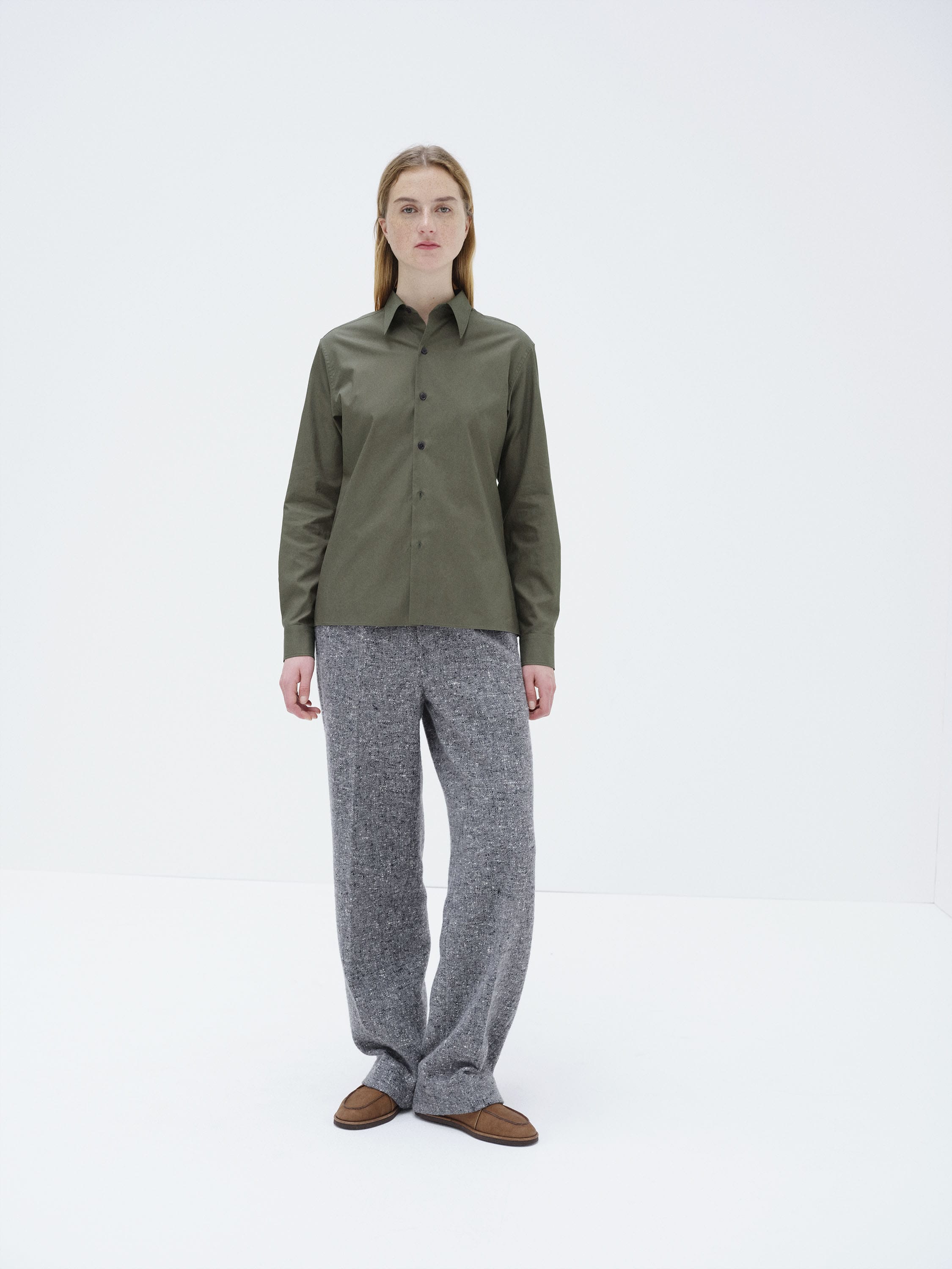 WASHED FINX TWILL SLIM SHIRT