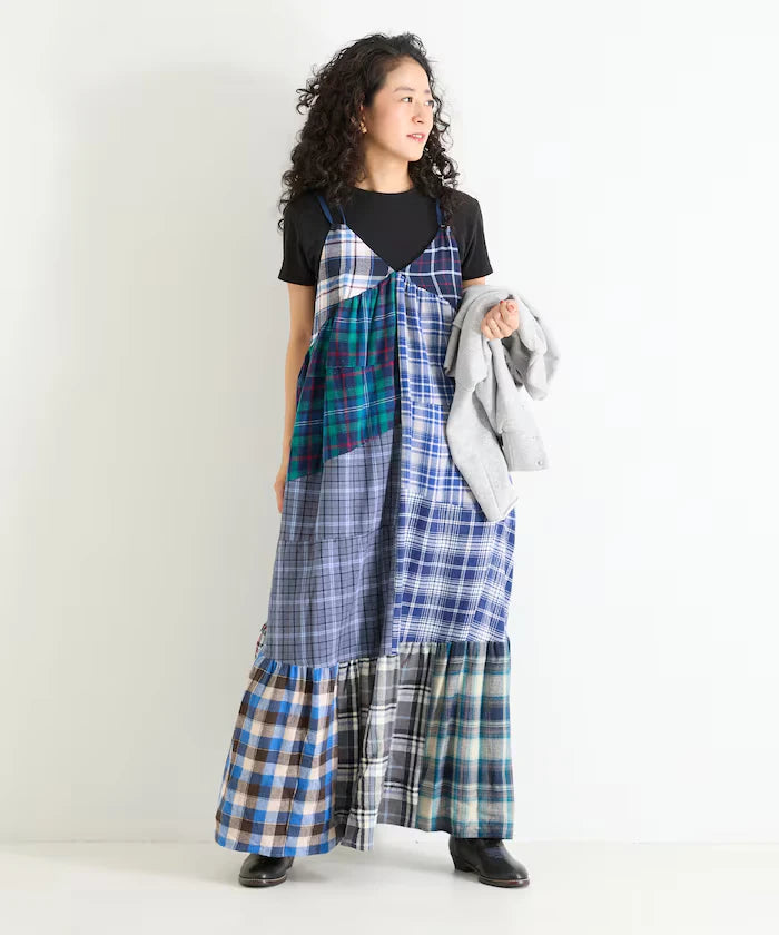 Vintage Remake Check Cami Dress