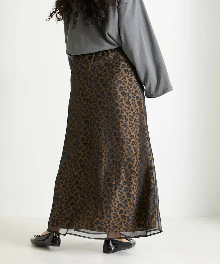 Organza Satin Flare Skirt