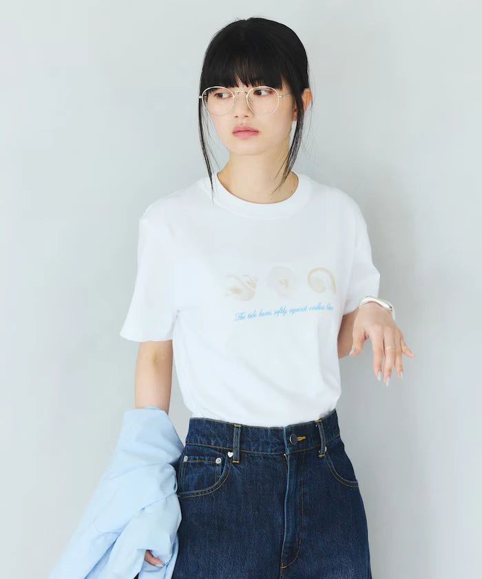 Comfortable Shell Print Crew Neck T-Shirt