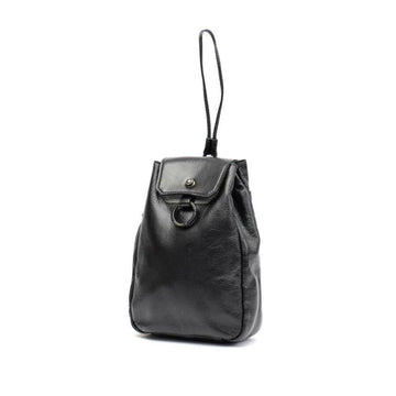 TONE LAYER DRAWSTRING SHOULDER / BLACK