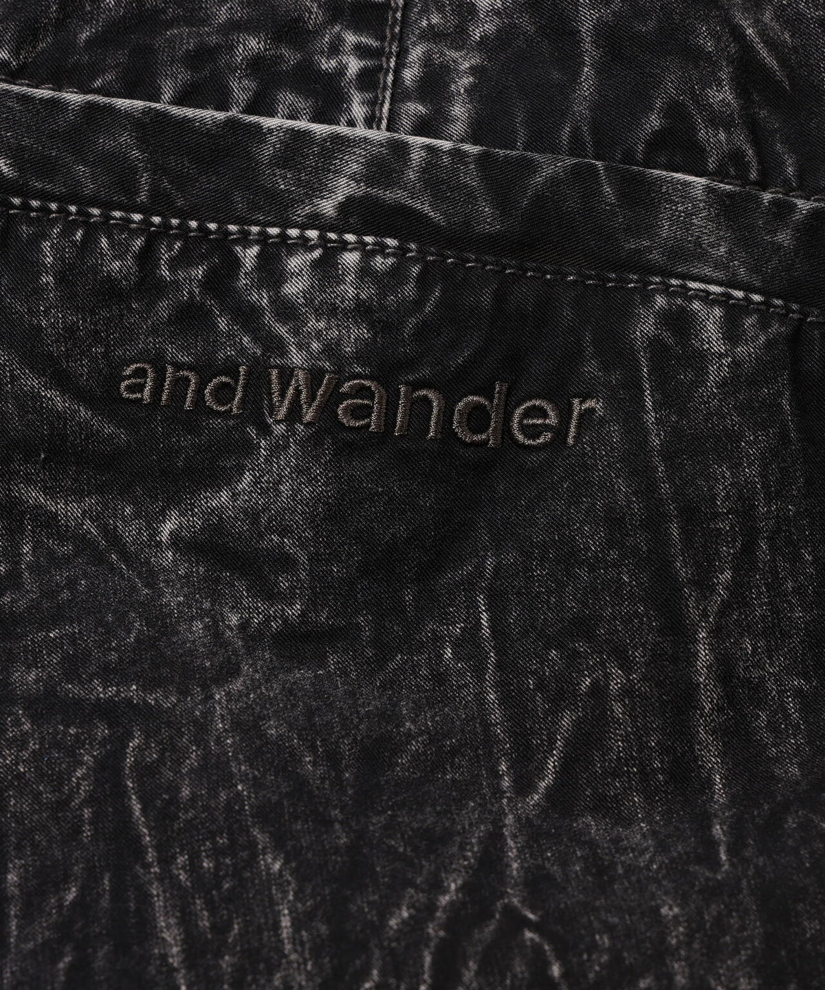bleach twill wide pants